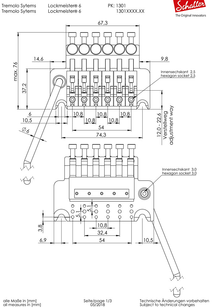 Schaller Lockmeister 6 Tremolo Chrome