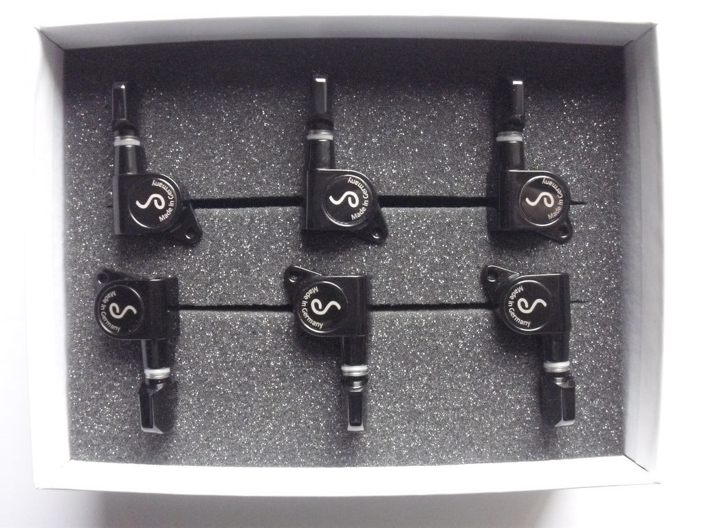 Schaller M6 Tuners (135 Grad) solid headstock 21.7 Mechaniken 6 links Black