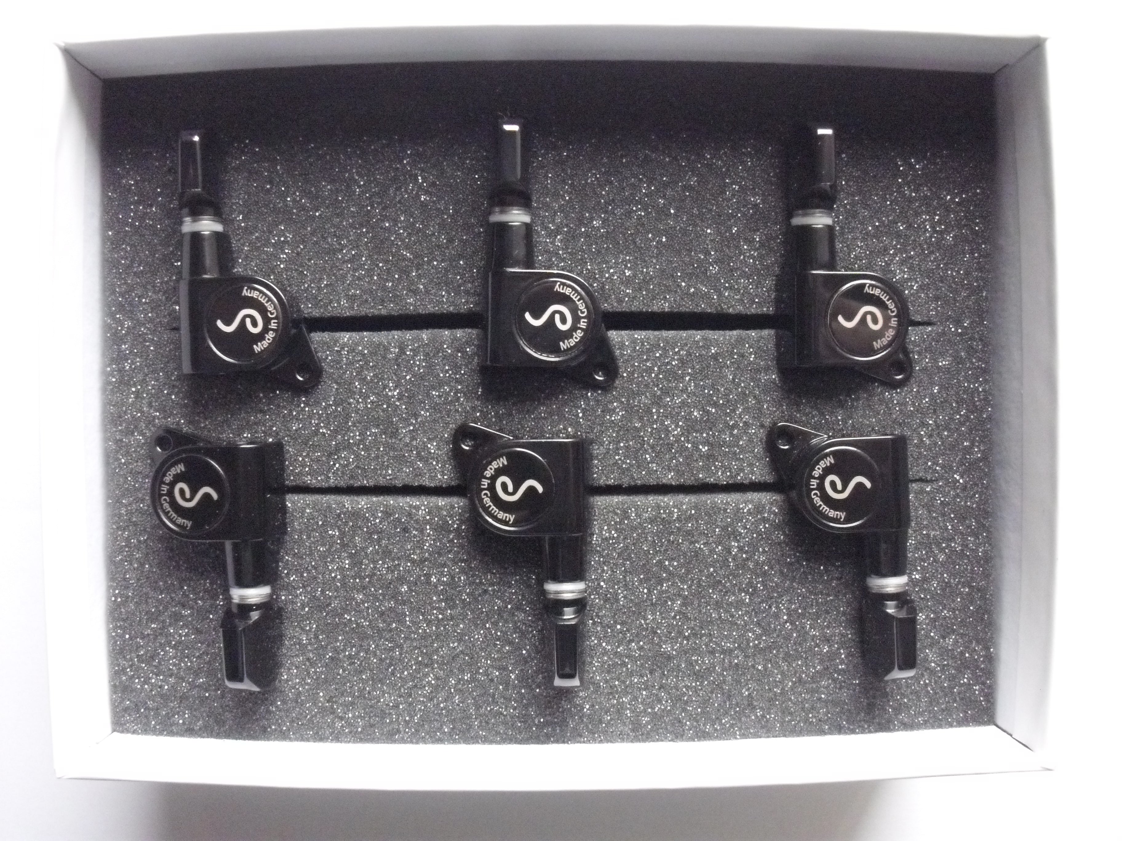 Schaller M6 Tuners (135 Grad) solid headstock 21.7 Mechaniken 6 links Black