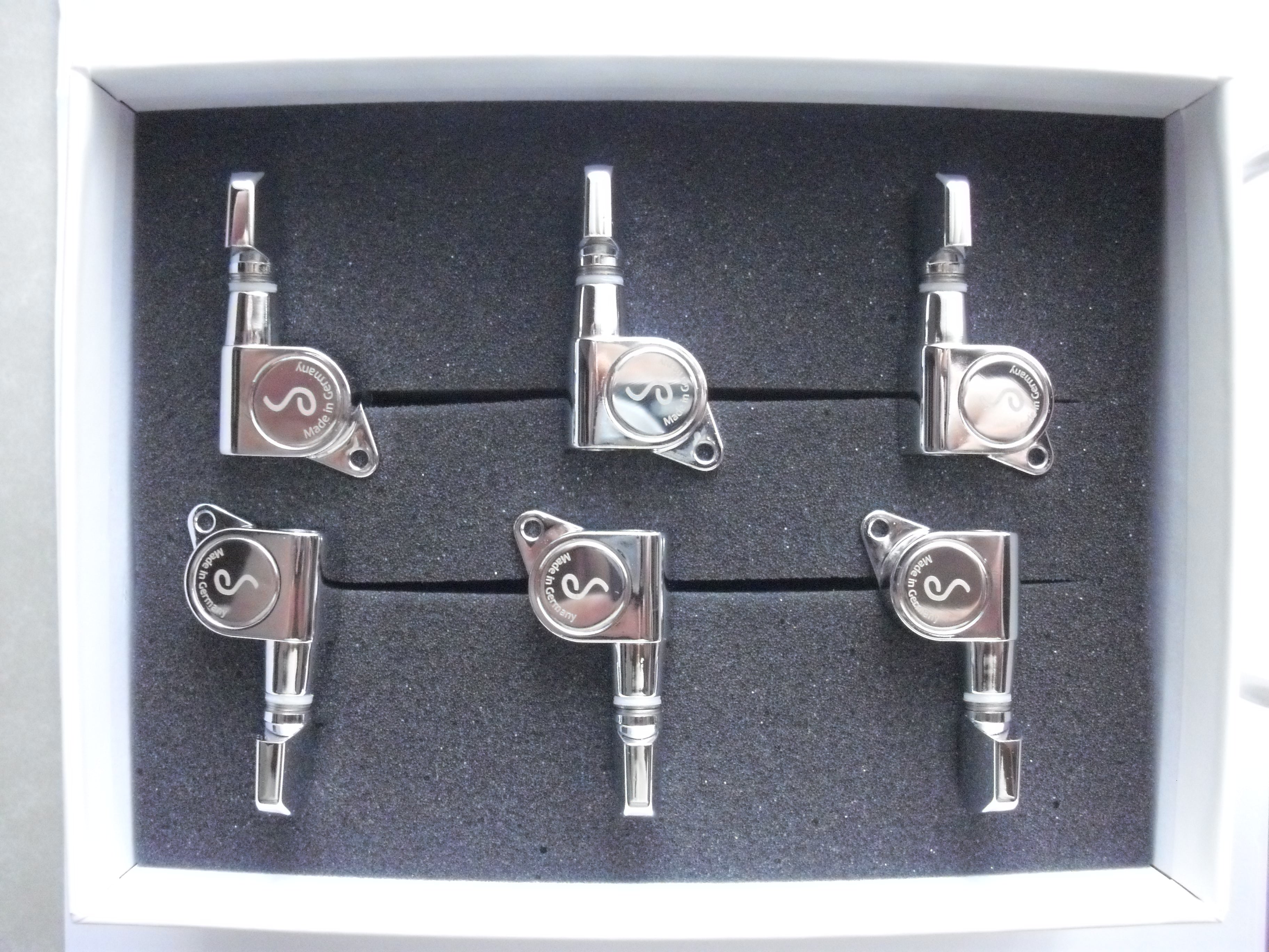 Schaller M6 Tuners (135 Grad) Mechaniken 6 links Chrome