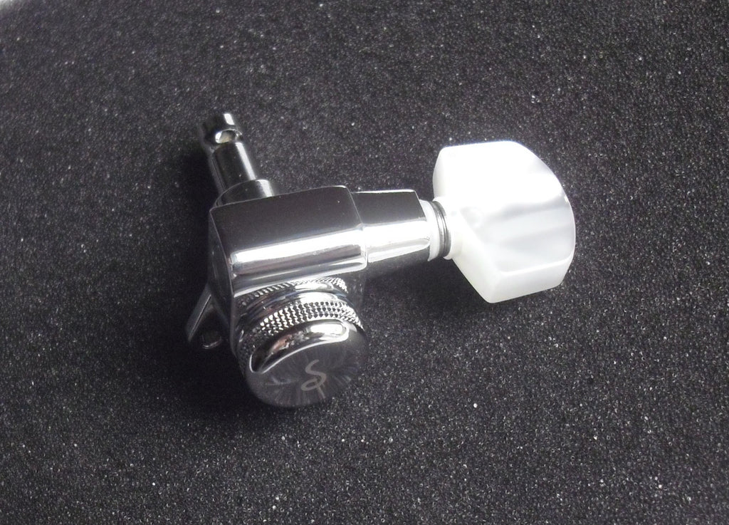 Schaller M6 Locking Tuners 135° Mechaniken 6 links Chrome/Perloid