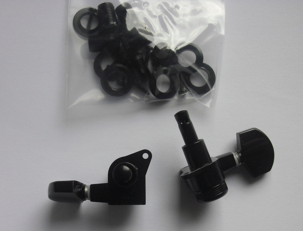 Schaller M6 Locking 19.5 Tuners 135° Mechaniken 3L 3R Black