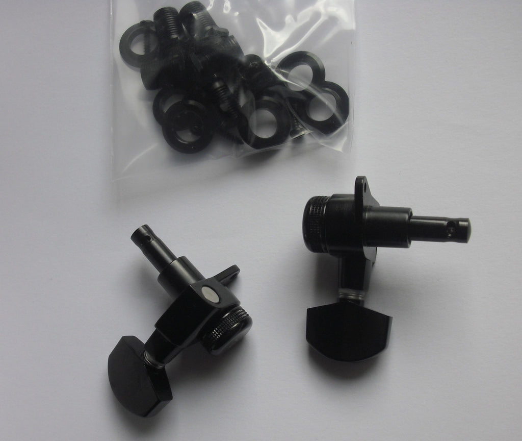Schaller M6 Locking 19.5 Tuners 135° Mechaniken 3L 3R Black