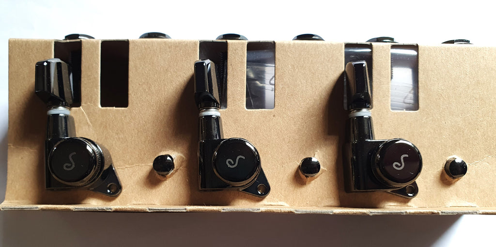 Schaller M6 Locking Tuners 135° Mechaniken 6 links Black
