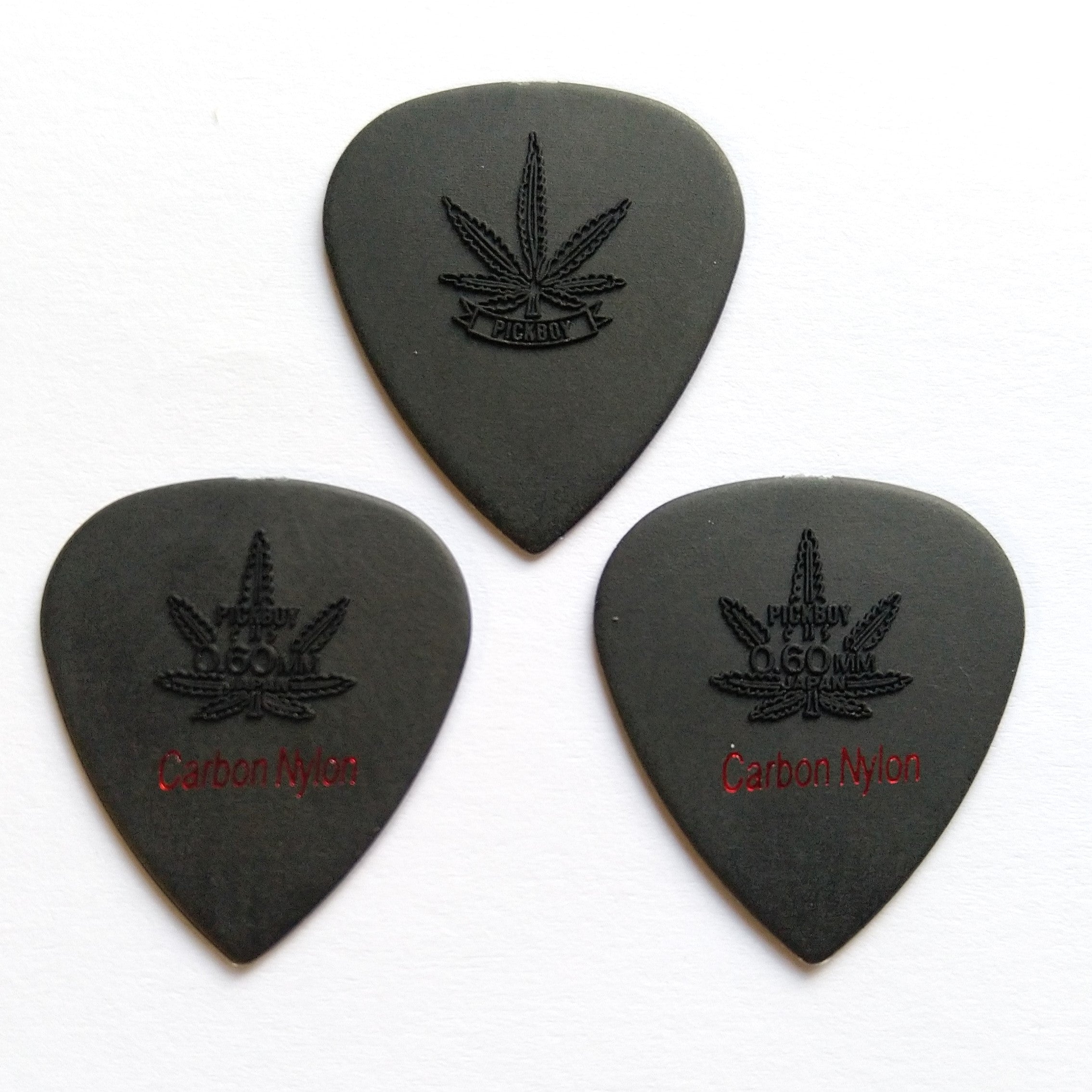 3 PickBoy Modulous carbon graphite Picks Plektren black, 0,60 mm