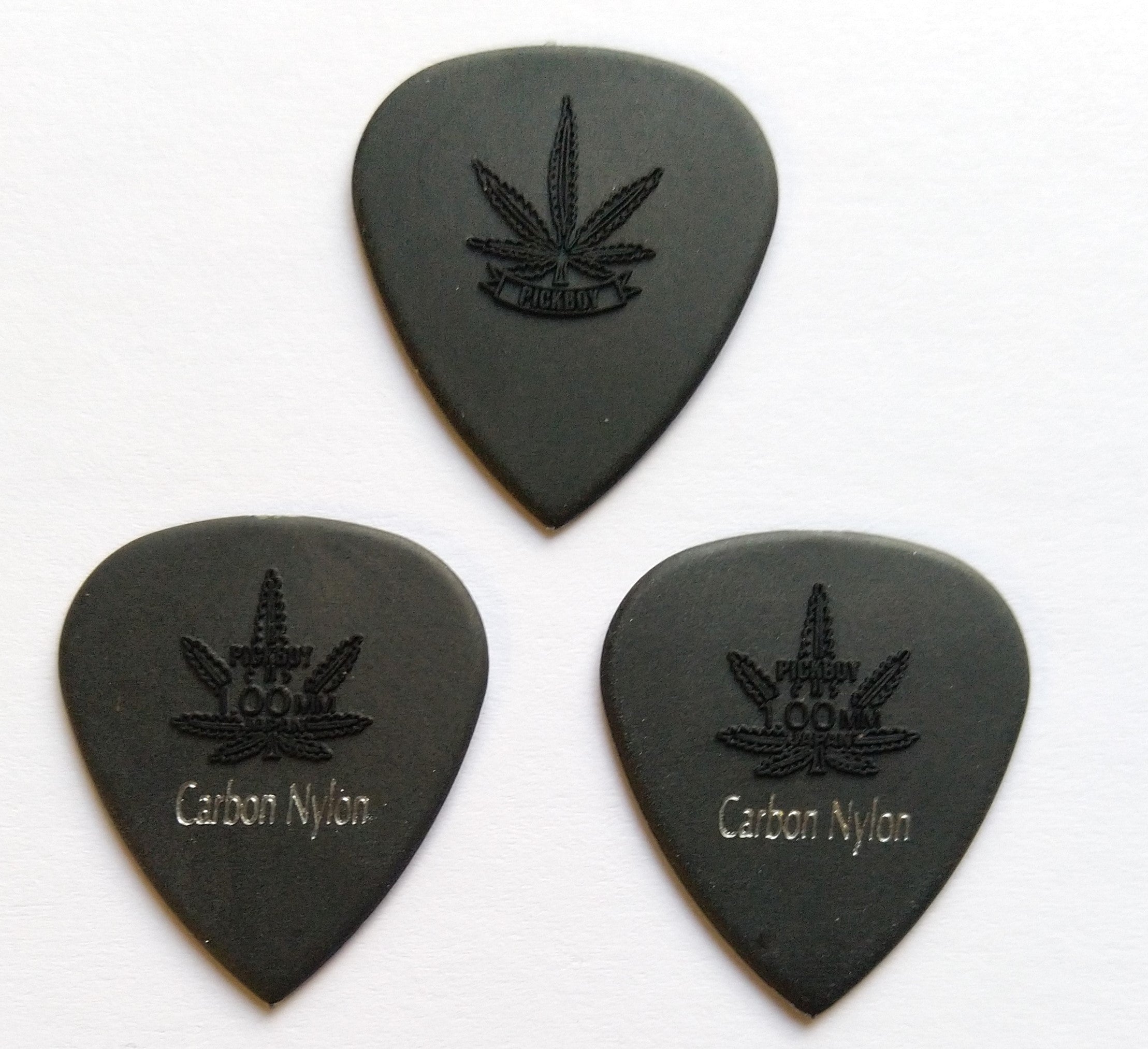 3 PickBoy Modulous carbon graphite Picks Plektren black, 1,00 mm