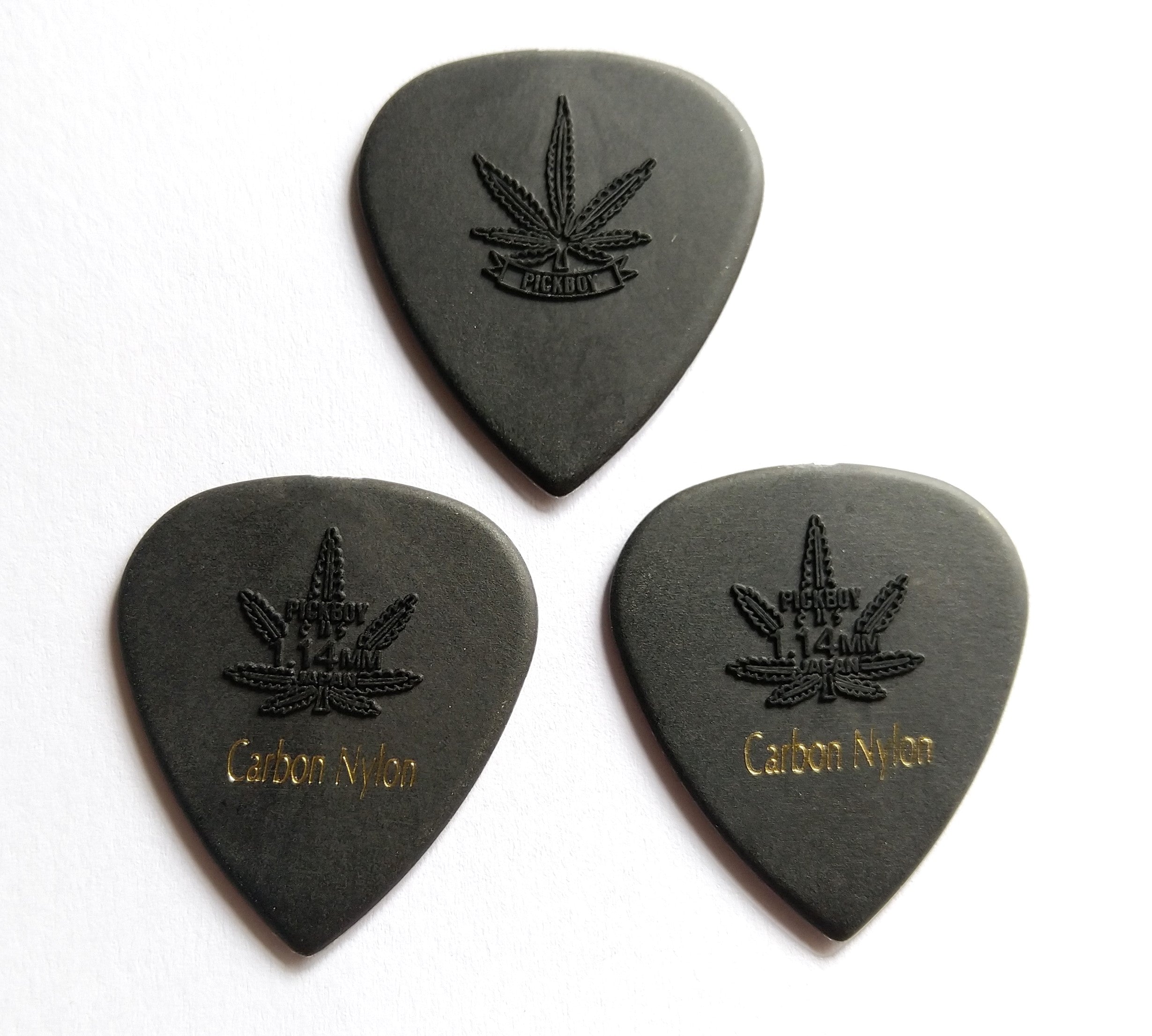 3 PickBoy Modulous carbon graphite Picks Plektren black, 1,14 mm