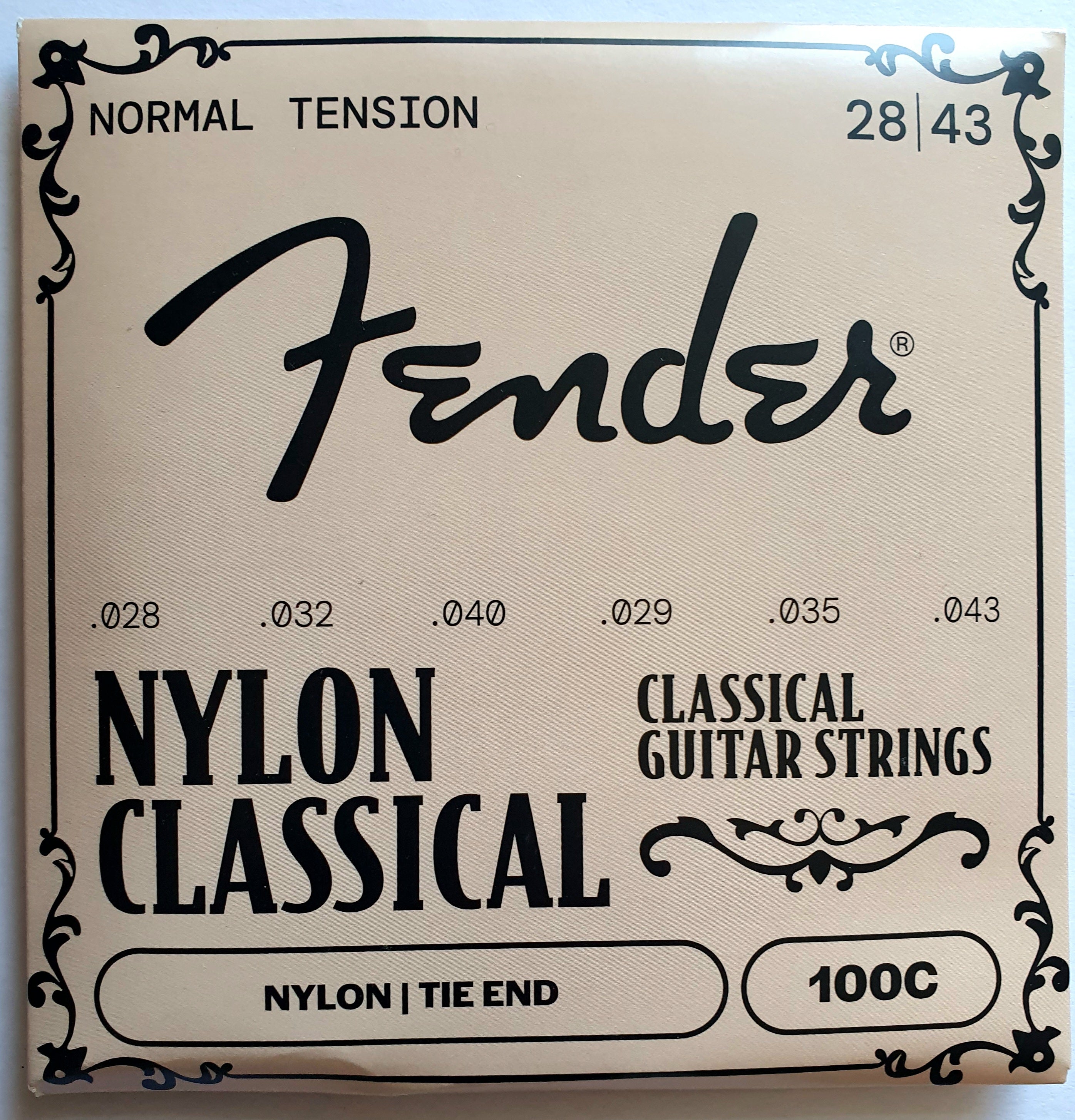 Fender Nylon Classical Gitarrensaiten Normal Tension 100C .028-.043
