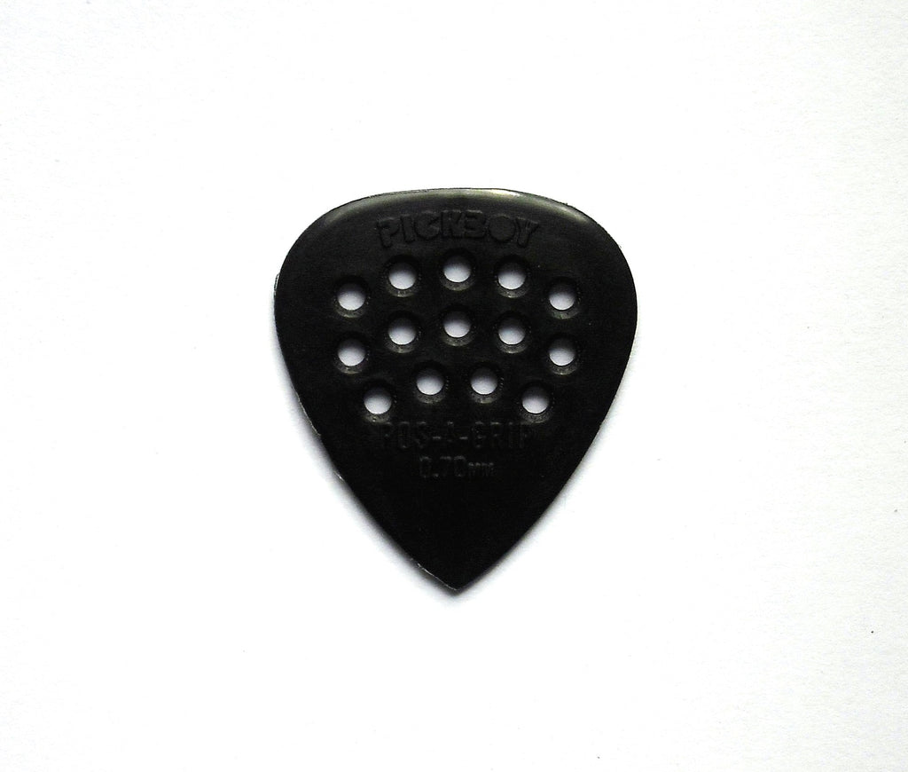 12 PickBoy POS-A-Grip Picks Plektren black, 0,70 mm