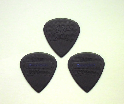3 PickBoy Edge Carbon Nylon Picks Plektren black, 0,88 mm