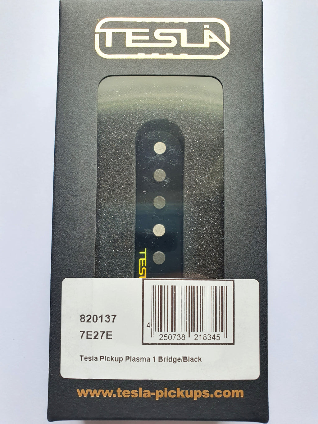 Tesla Pickup Plasma 1 SingleCoil Bridge Black