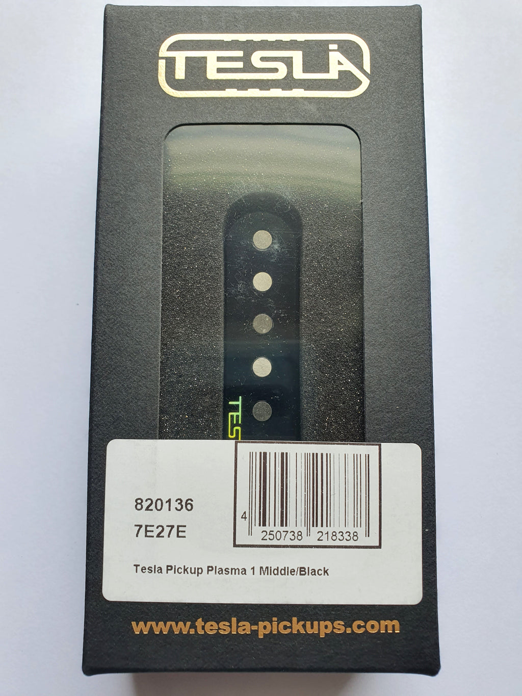 Tesla Pickup Plasma 1 SingleCoil Middle Black