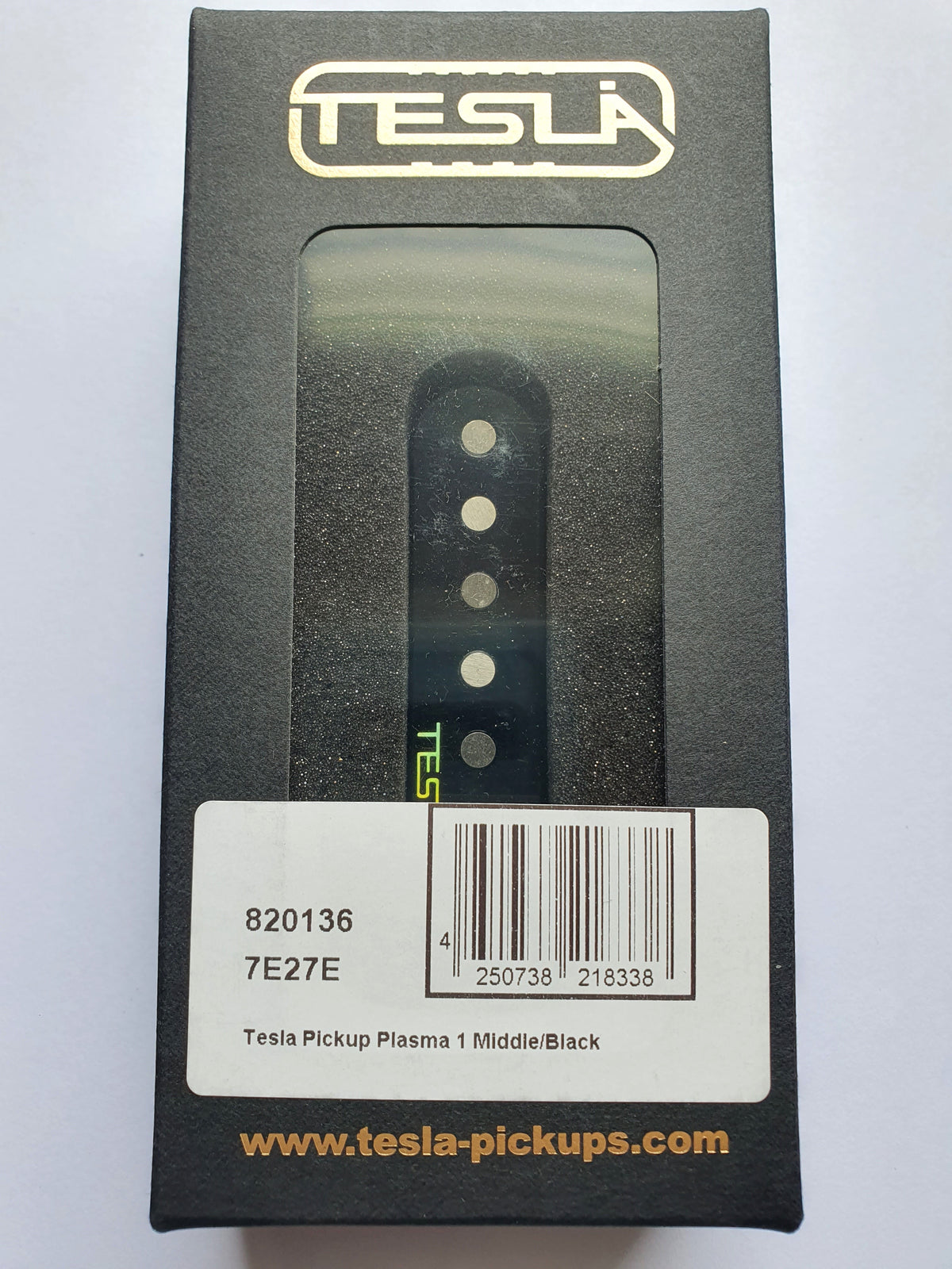 Tesla Pickup Plasma 1 SingleCoil Middle Black