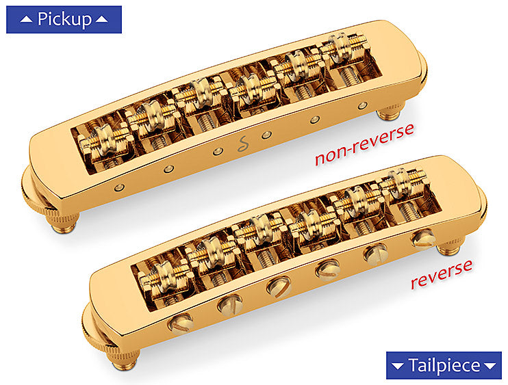 Schaller STM Tunamatic Roller Bridge reverse Gold M5 (optional M8)