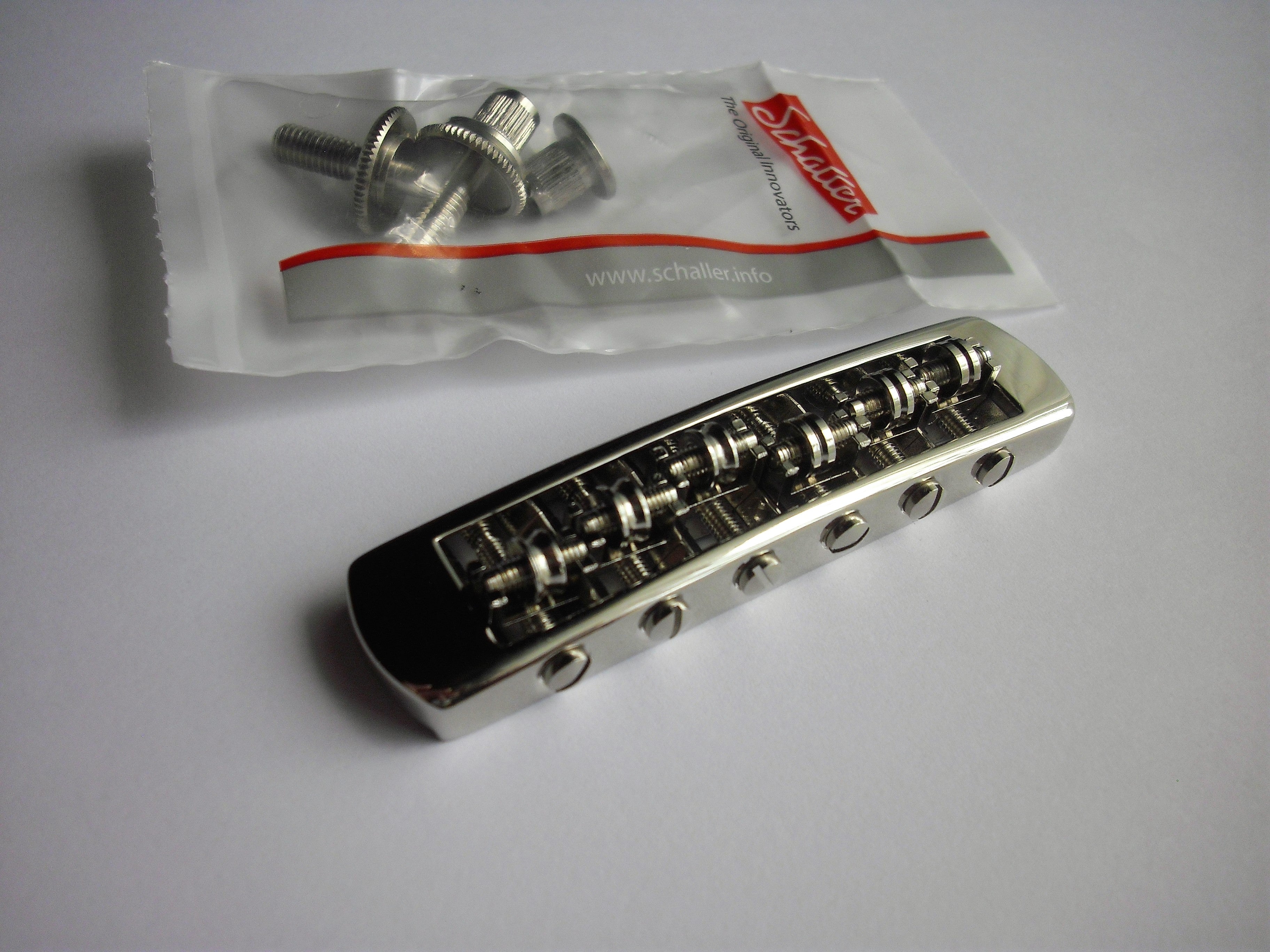 Schaller STM Tunamatic Roller Bridge reverse Nickel M5 (optional M8)