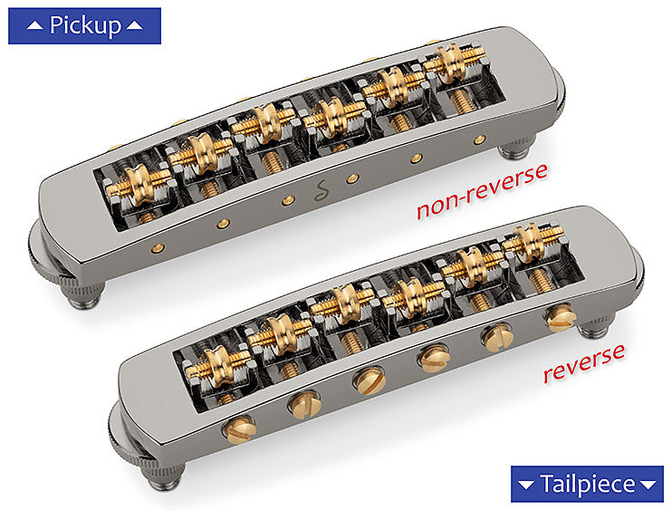 Schaller STM Tunamatic Roller Bridge non-reverse Ruthenium M5 (optional M8)