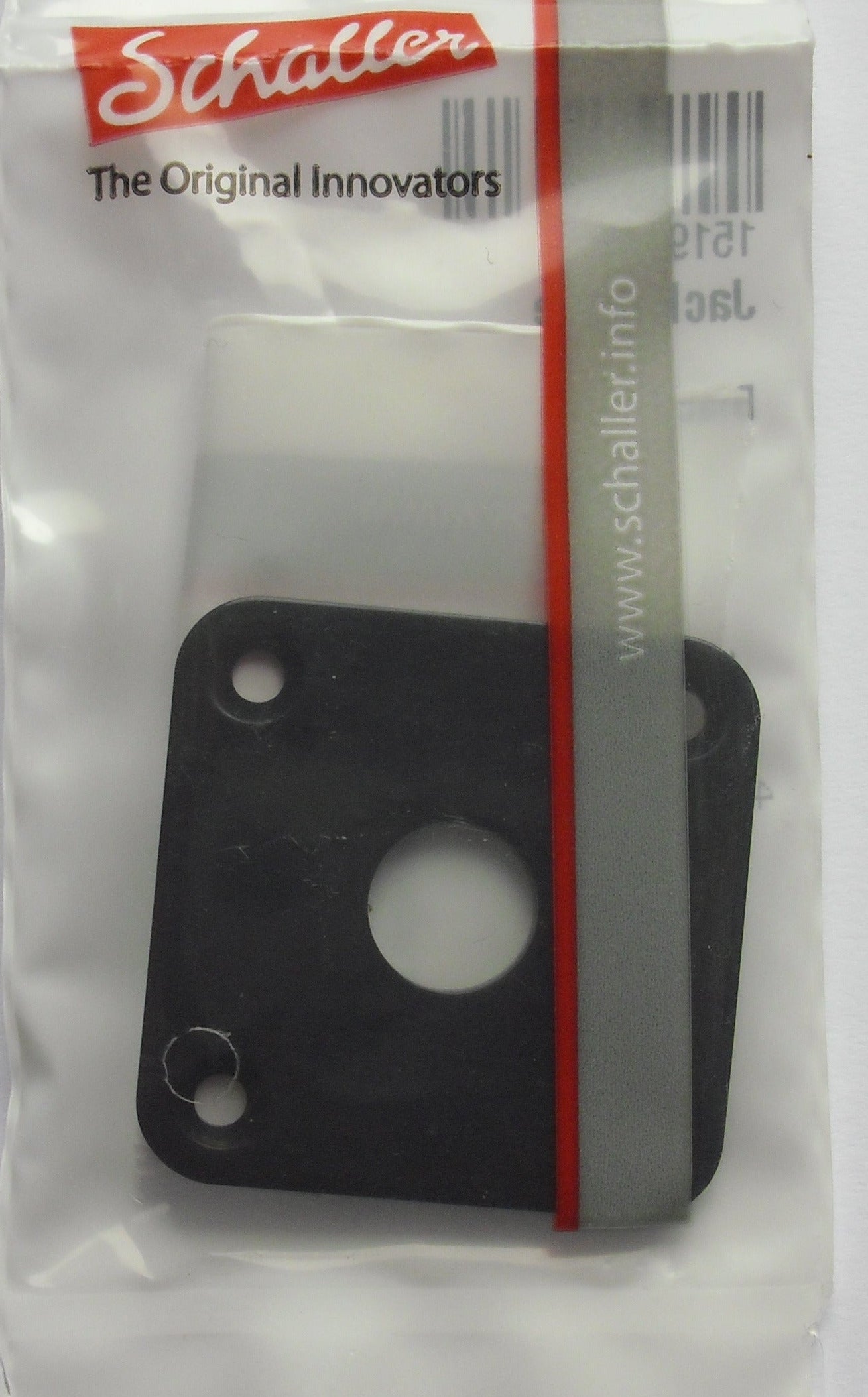 Schaller 4-Loch Buchsenblech Jack-Plate, gebogen Black inkl. Schrauben