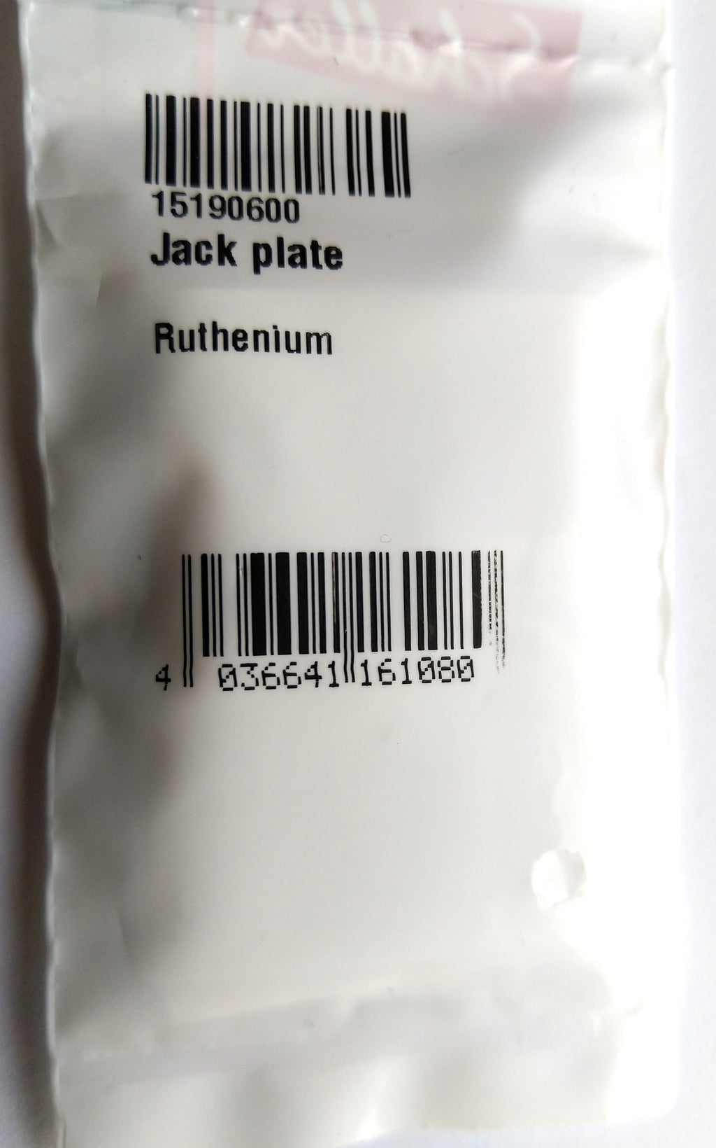 Schaller 4-Loch Buchsenblech Jack-Plate, gebogen Ruthenium inkl. Schrauben