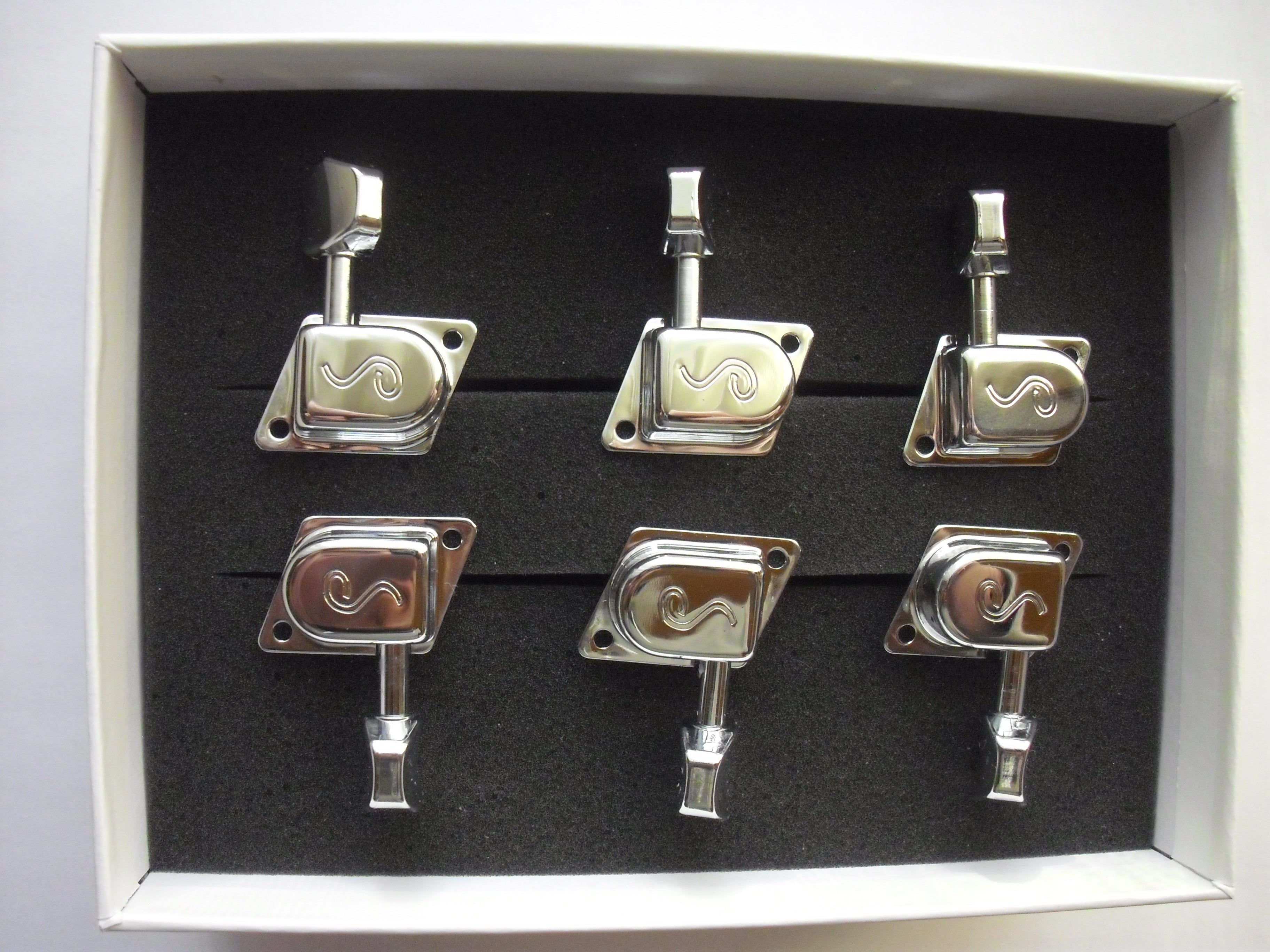 Schaller Original F-Series / 70s Tuners Mechaniken 6 links chrome