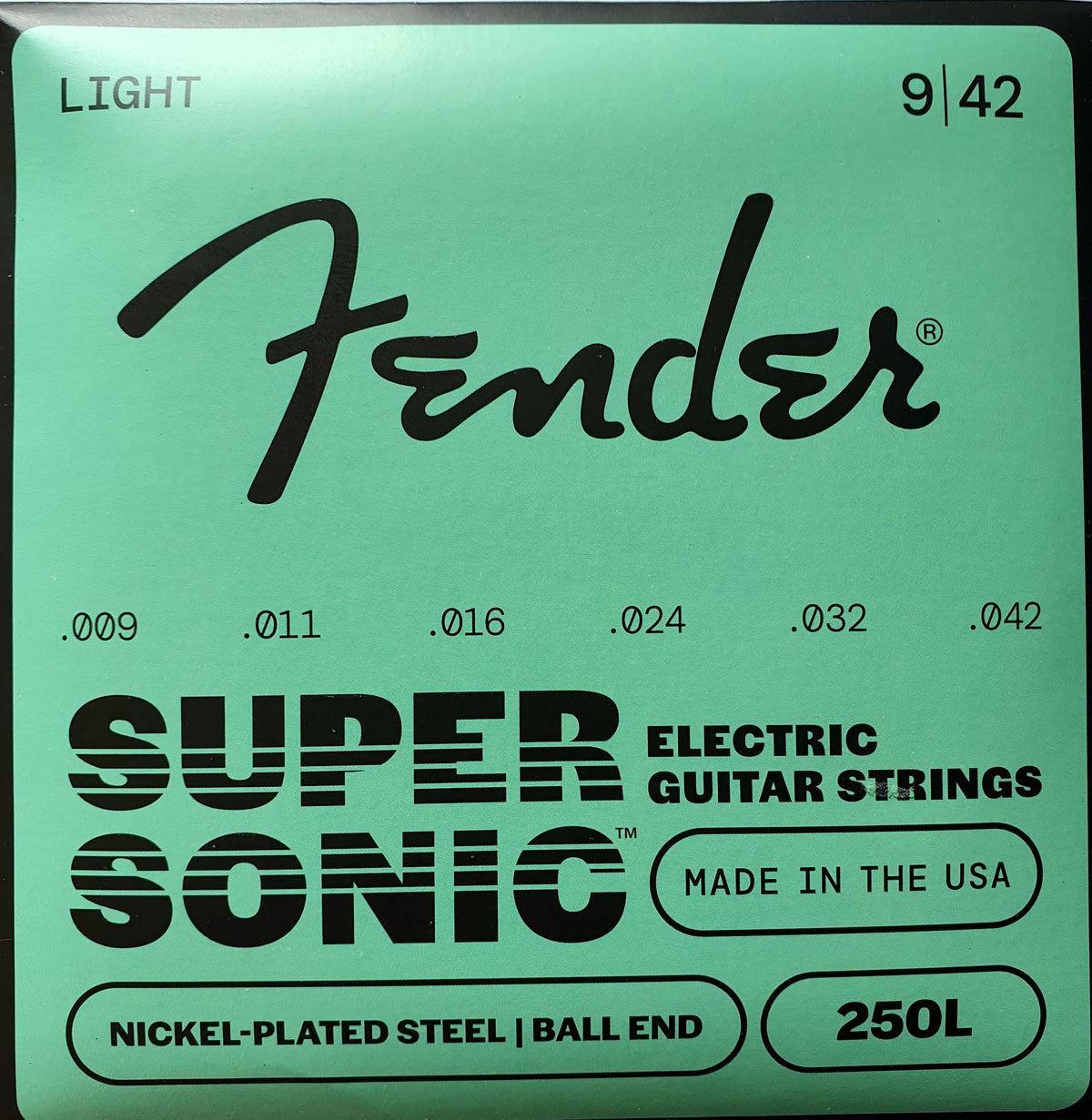 Fender Super Sonic 250L Electric Guitar Strings Gitarrensaiten Light 009-042