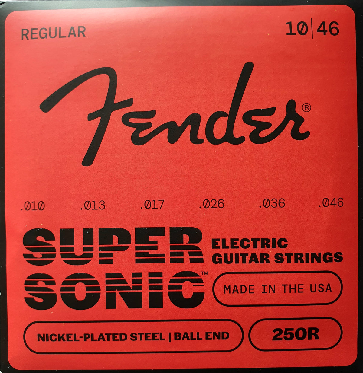 Fender Super Sonic 250R Electric Guitar Strings Gitarrensaiten Regular 010-046