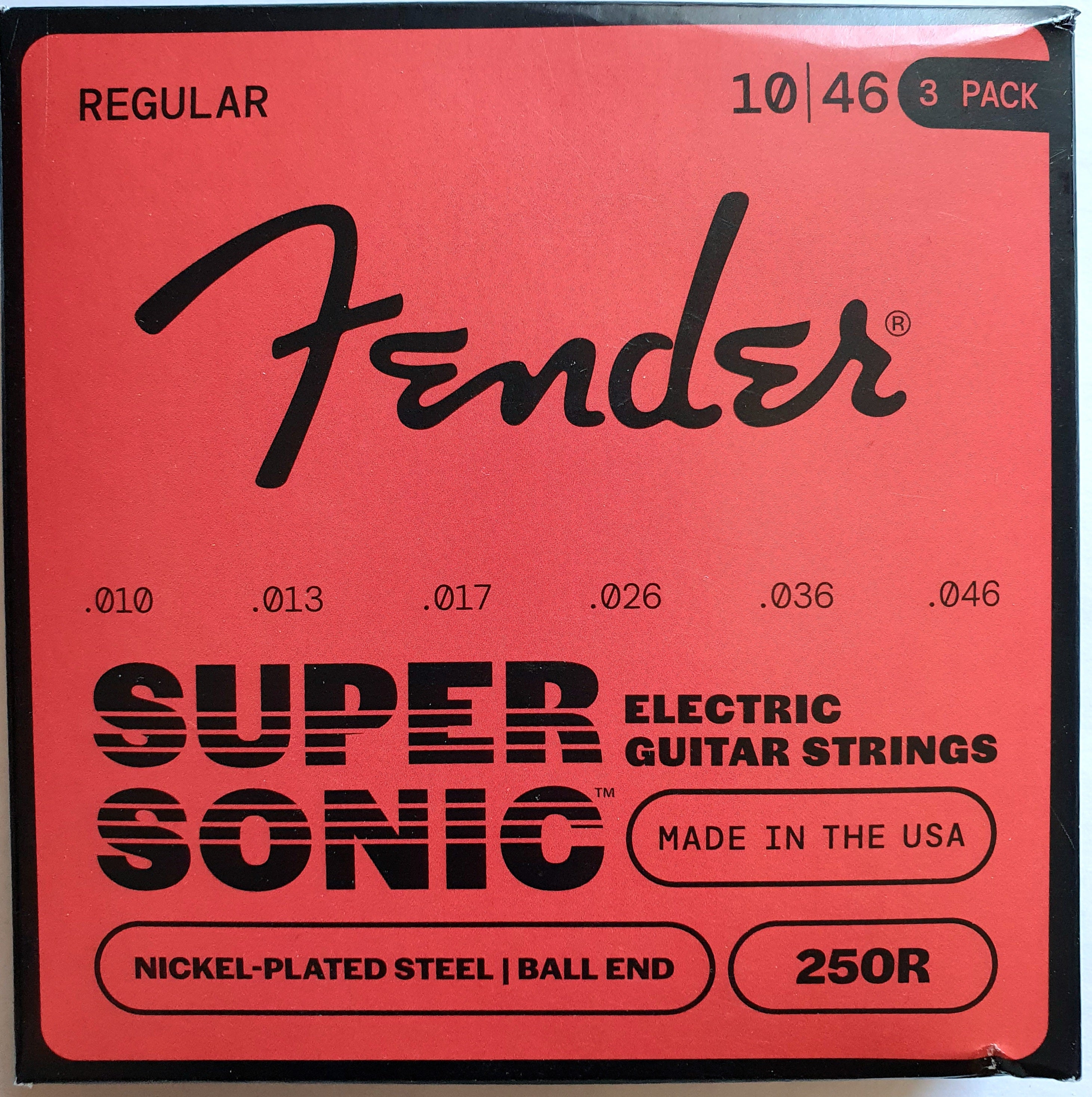 Fender Super Sonic 250R E-Gitarrensaiten 3-Pack Regular 010-046