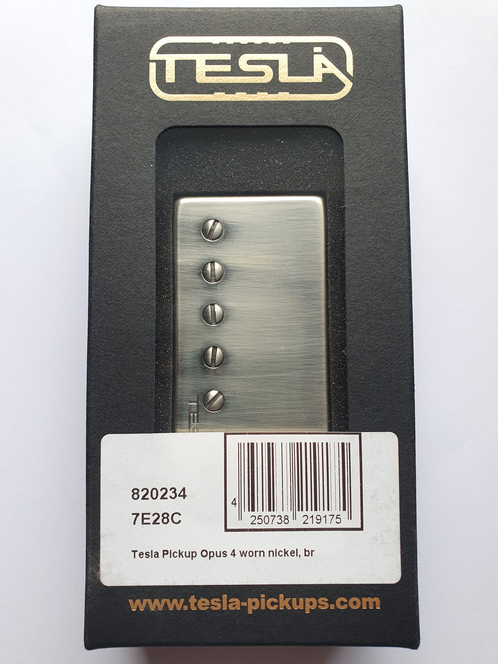Tesla Pickup Opus 4 worn nickel, Humbucker Bridge