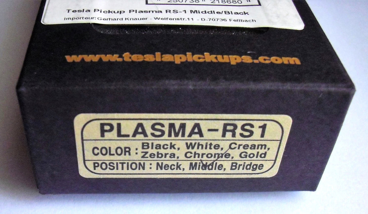 Tesla Pickup Plasma RS-1 Rail Humbucker Middle Black