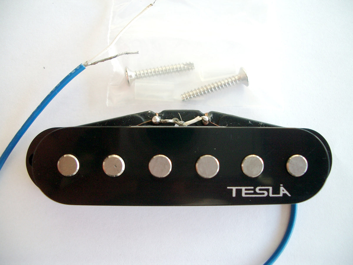 Tesla Pickup Plasma 1 SingleCoil Bridge Black