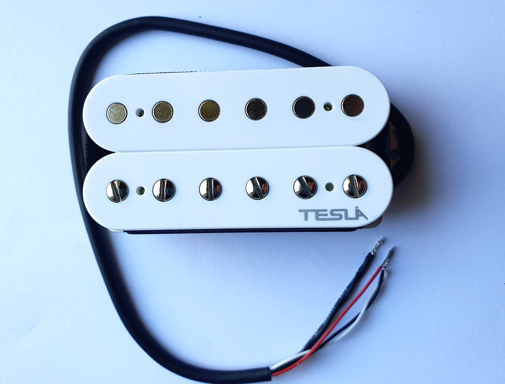 Tesla Pickup Plasma 7, Humbucker Bridge white