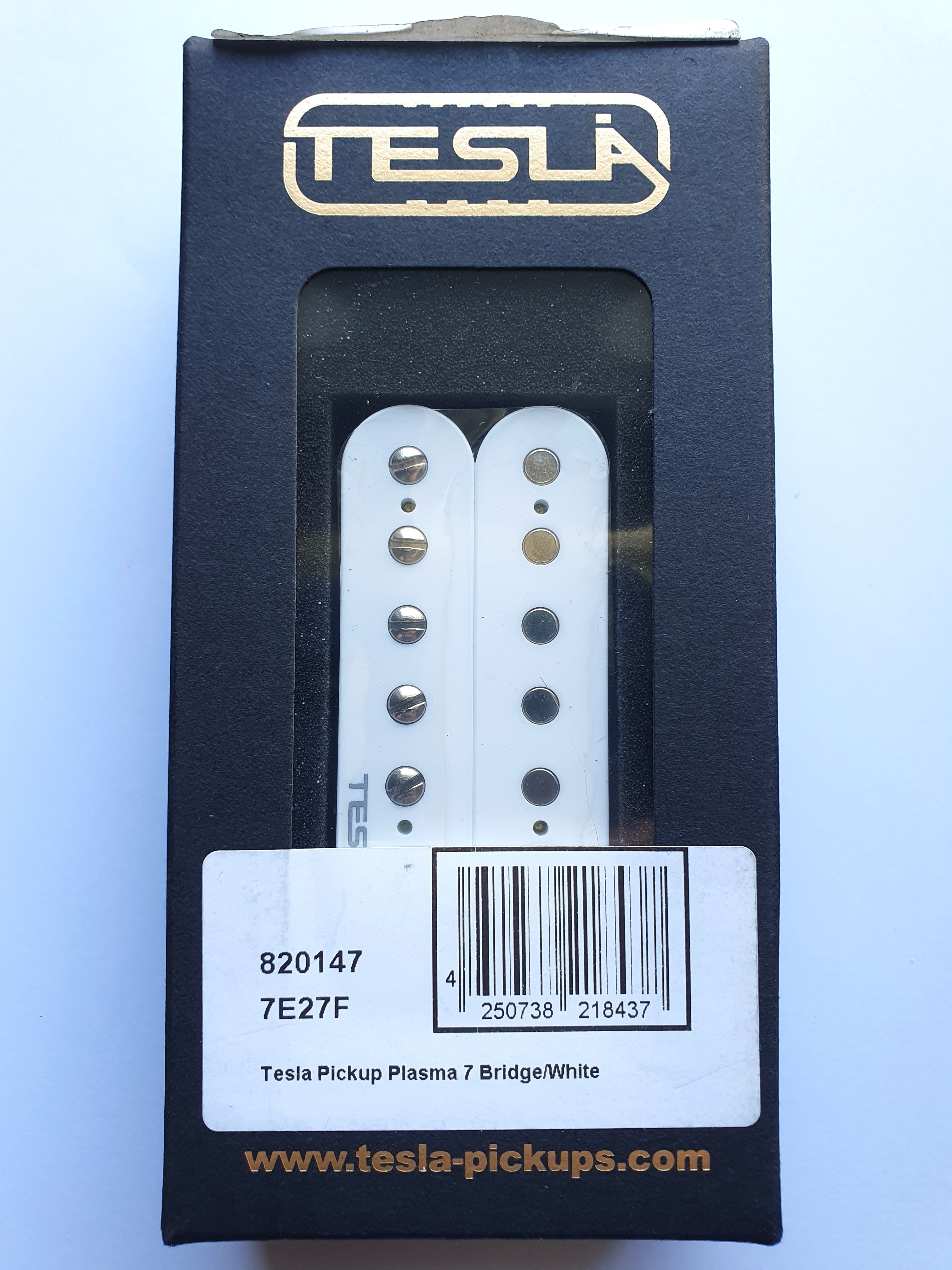Tesla Pickup Plasma 7, Humbucker Bridge white