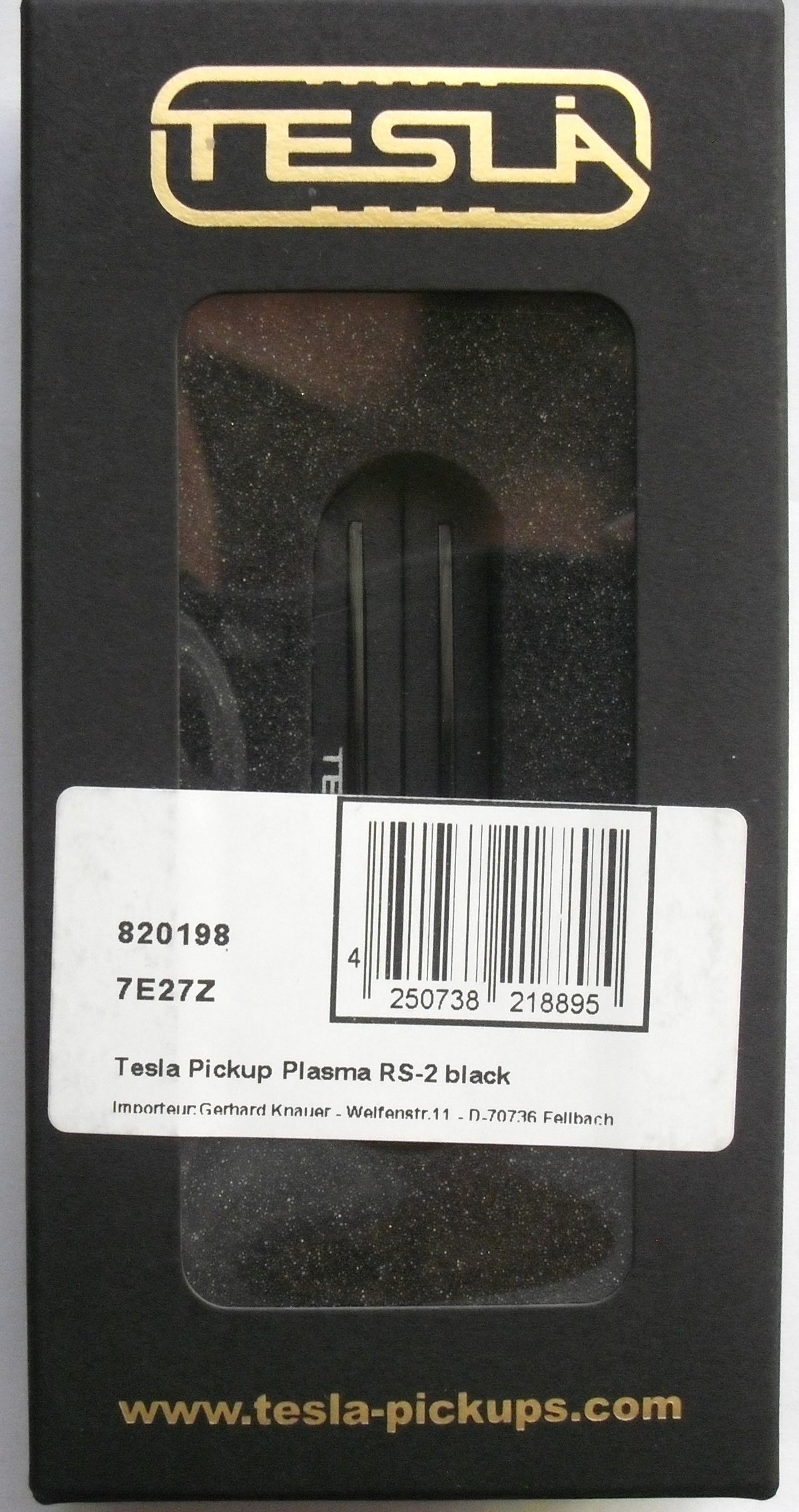 Tesla Pickup Plasma RS-2 Rail Humbucker Black