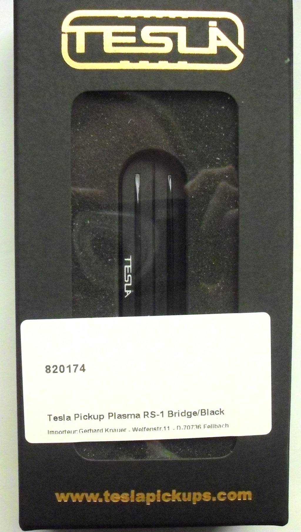 Tesla Pickup Plasma RS-1 Rail Humbucker Bridge Black