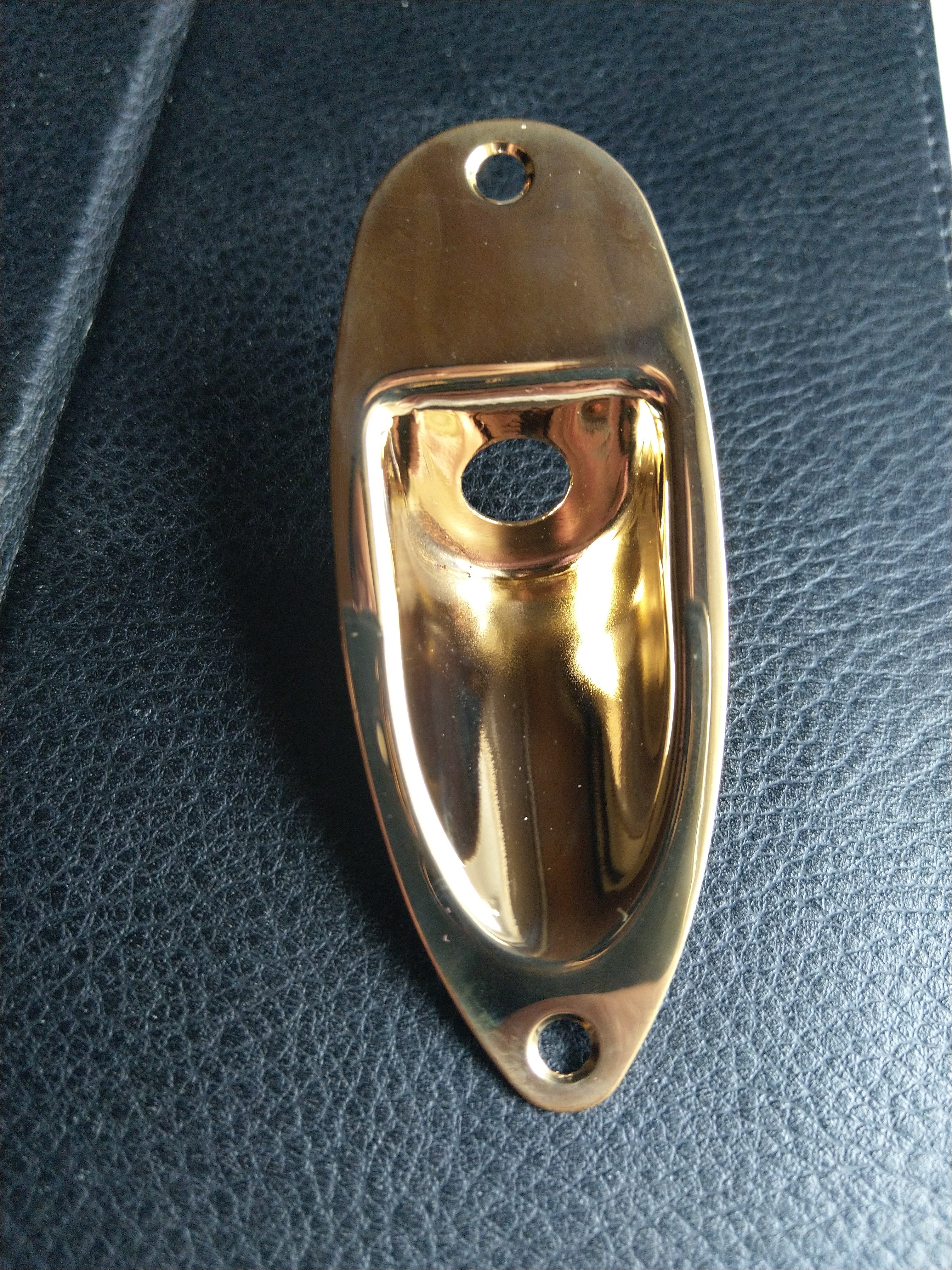 göldo Buchsenblech Jack-Plate für Strat Gold